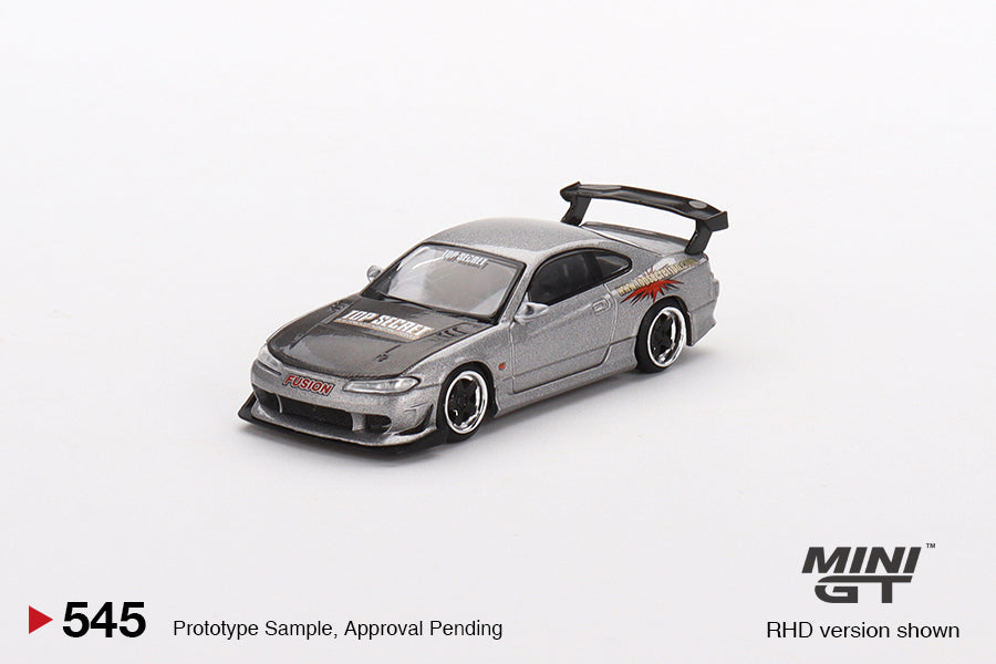 1:64 Mini GT #545 Nissan Silvia Top Secret (S15) – Silver Limited Edition MGT00545