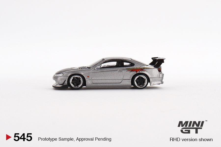 1:64 Mini GT #545 Nissan Silvia Top Secret (S15) – Silver Limited Edition MGT00545