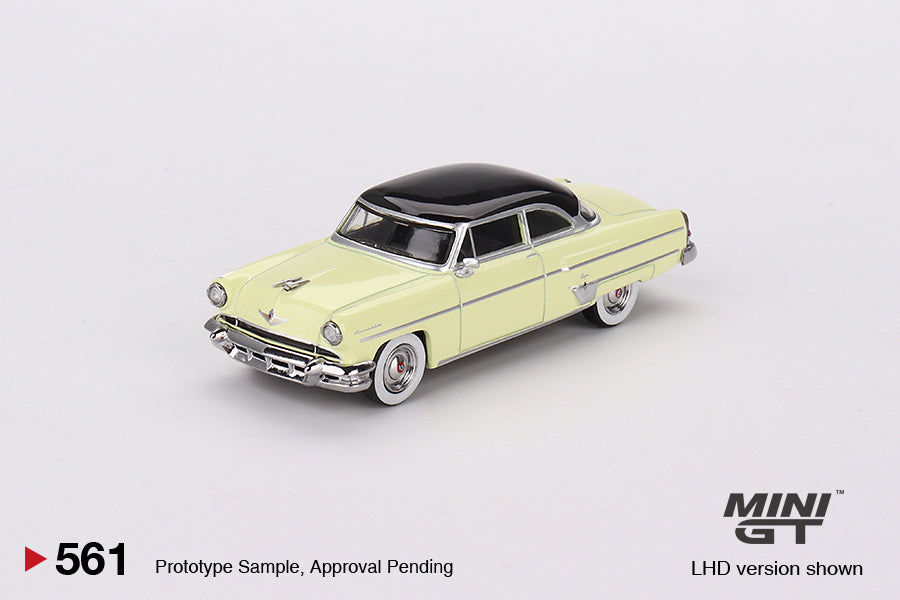 1:64 Mini GT #561 Mini GT 1:64 Lincoln Capri 1954 – Premier Yellow Limited Edition mgt00561