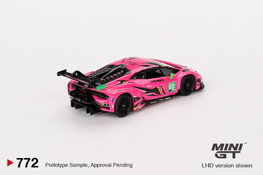 1:64 Mini GT #772 Lamborghini Huracan GT3 EVO2 #83 Iron Dames IMSA 2023 Daytona 24 Hrs Limited Edition mgt00772