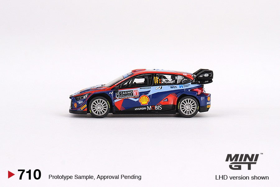 1/64 Mini GT #710 Hyundai i20 N Rally1 2023 Rally MonteCarlo 3rd Place #11 Limited Edition mgt00710