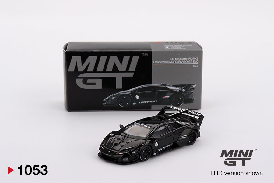 1:64 Mini GT #1053 Lamborghini LB-Silhouette WORKS MURCIELAGO GT- Evo Black Limited Edition mgt01053