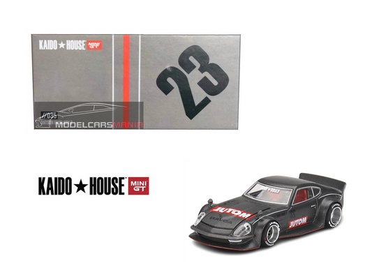 1/64 Kaido House x Mini GT Datsun Fairlady Z Motul Z Advan Version 1 (Matte Black)Sealed Limited Edition KHMG035