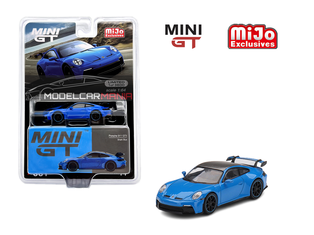1:64 Mini GT #381 Porsche 911 (992) GT3 Shark Blue Limited Edition MGT00381