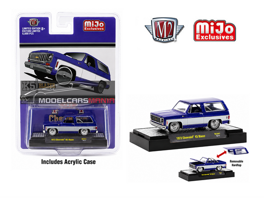 1/64 M2 Machines MiJo Exclusives 1973 Chevrolet K5 Blazer Custom Violet White Limited Edition 31500-MJS41
