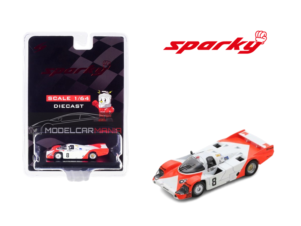 1:64 Spark Model Porsche 956 #8 6th Place 24H Le Mans 1983 Limited Edition Y179B