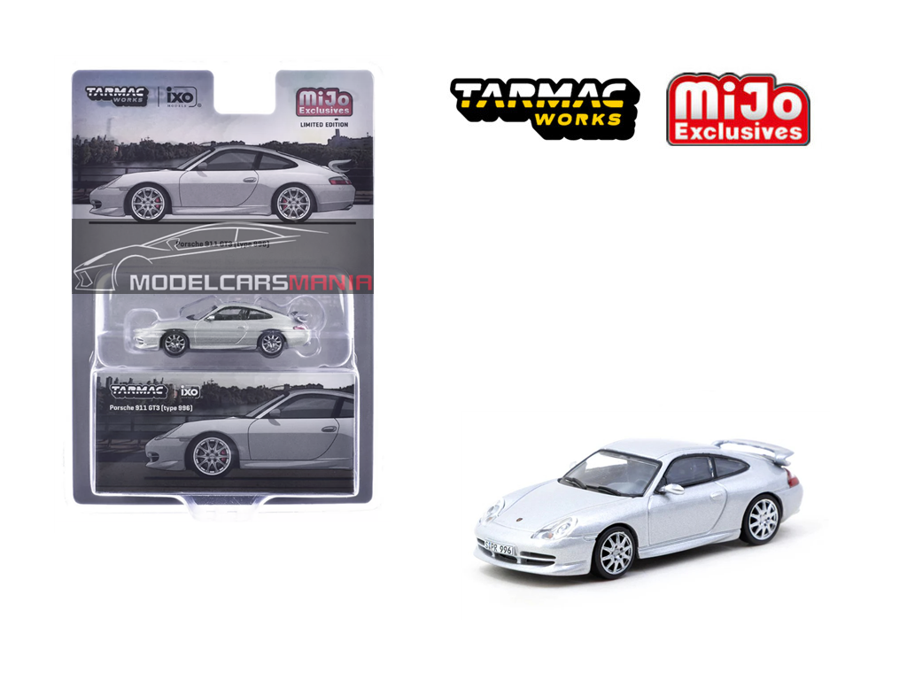 1:64 Tarmac Works Porsche 911 GT3 (Type 996) – Silver Limited Edition T64G-069-SL