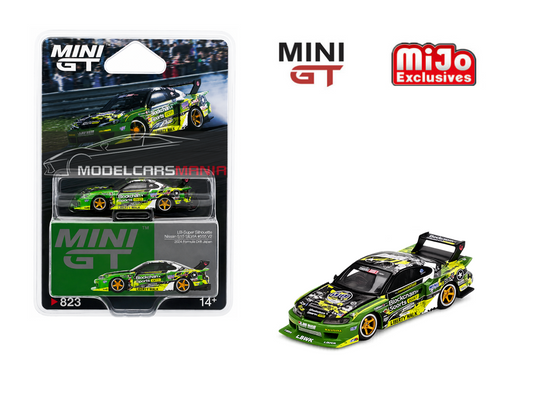 1:64 Mini GT #823 Nissan LB-Super Silhouette S15 SILVIA #555 V2 2024 Green Formula Drift Japan MGT00823