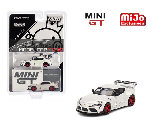 1:64 Mini GT #424 Pandem Toyota GR Supra V1.0  Pearl White Limited Edition mgt00424