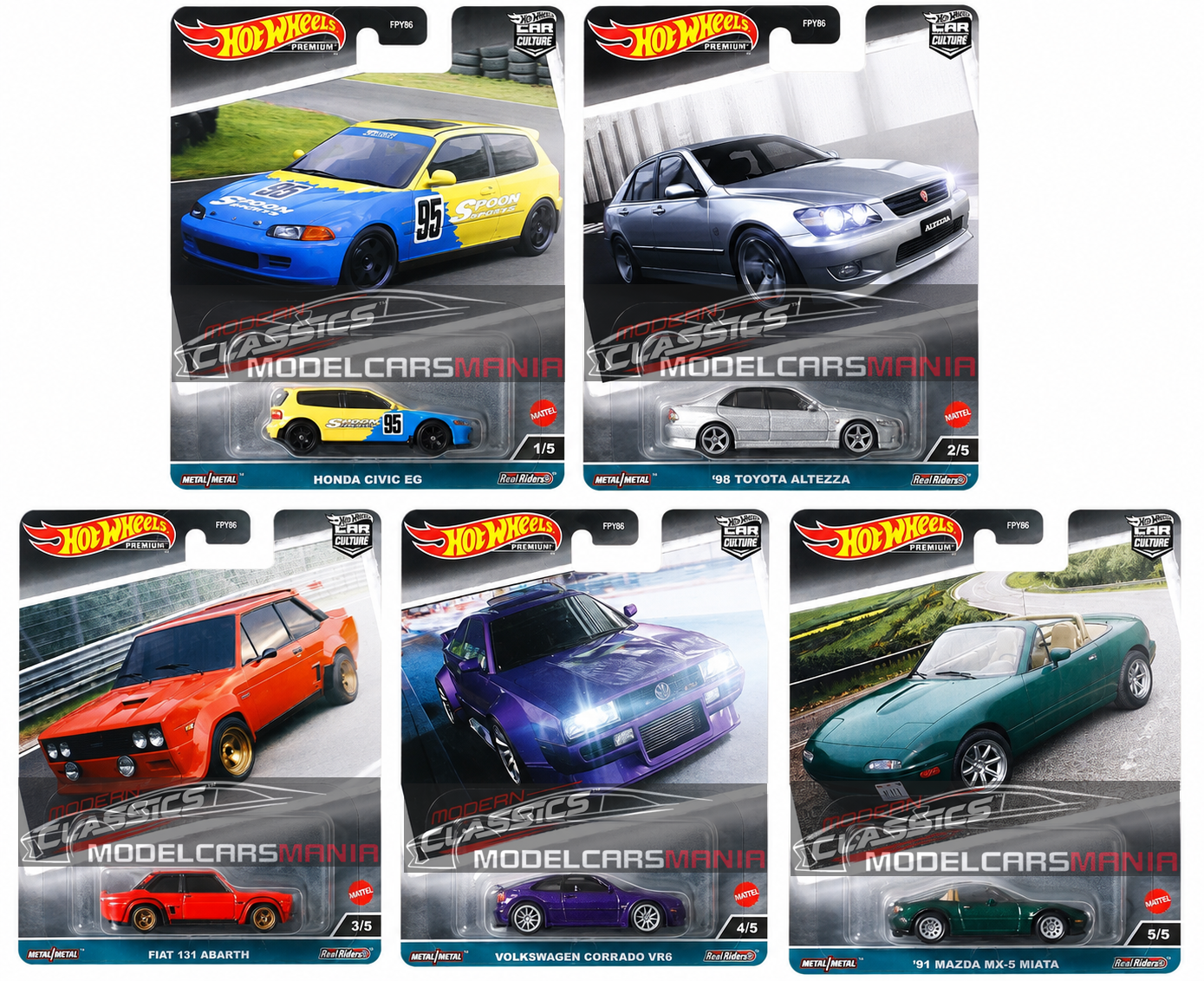 1:64 Hot Wheels Car Cultures 2023 Case Modern Classics E Set FPY86-959E