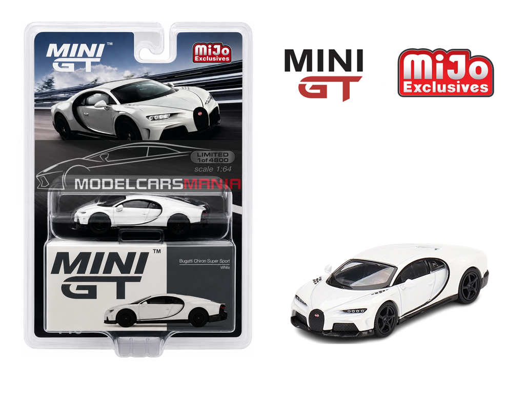 1:64 Mini GT #440 Bugatti Chiron Super Sport White Limited Edition mgt00440