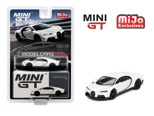 1:64 Mini GT #440 Bugatti Chiron Super Sport White Limited Edition mgt00440