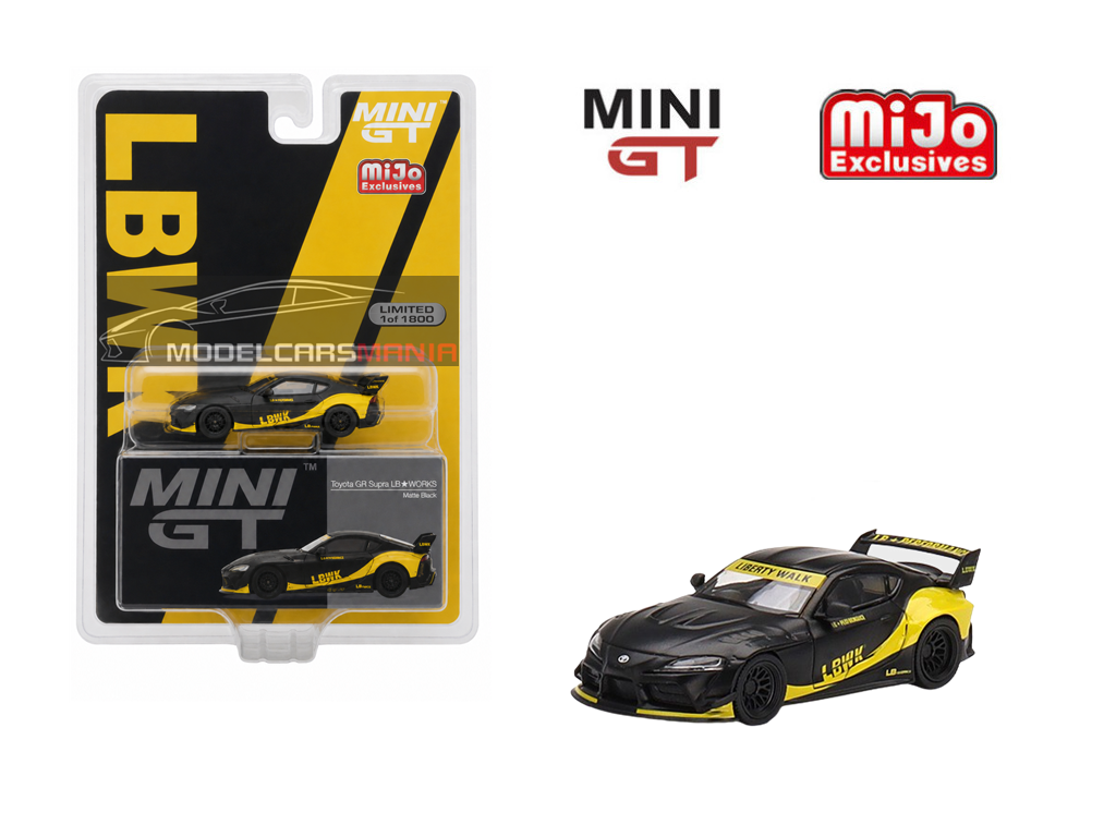 1/64 Mini GT #472 Toyota GR Supra LB-Works Matte Black Limited Edition mgt00472