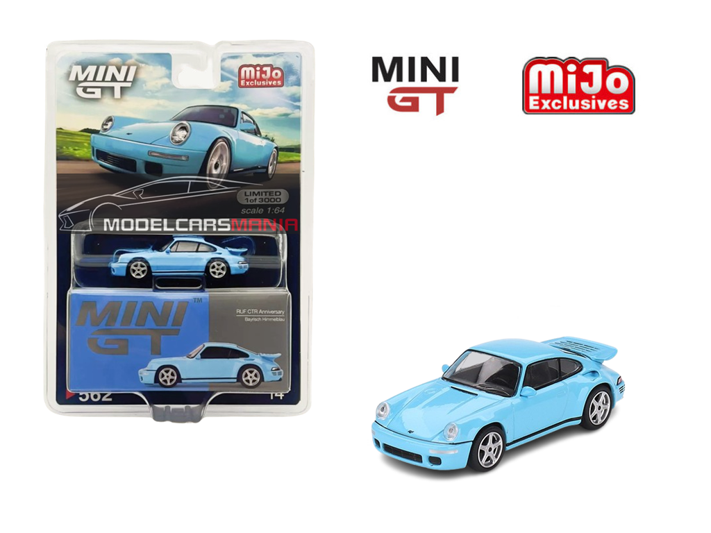1:64 Mini GT #562 RUF CTR Anniversary – Bayrisch Himmelblau Limited Edition mgt00562