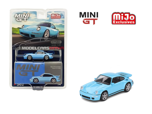 1:64 Mini GT #562 RUF CTR Anniversary – Bayrisch Himmelblau Limited Edition mgt00562