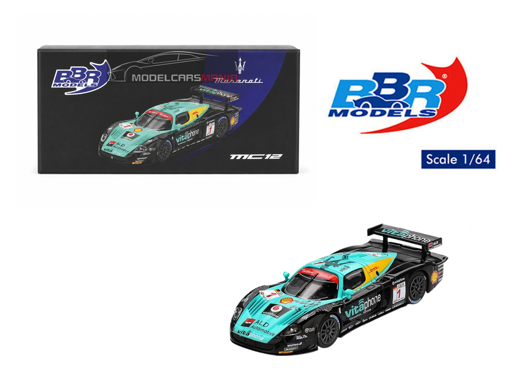 1/64 BBR Models Maserati MC12 Competizione #1 Vitaphone Racing Team 2008 Spa 24 Hrs. Winner Limited Edition BBRDIE6421