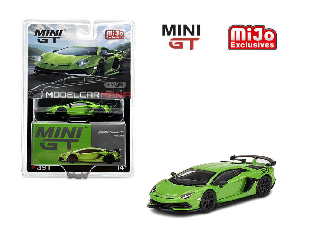 1:64 Mini GT #391 Lamborghini Aventador SVJ Verde Mantis Limited Edition mgt00391