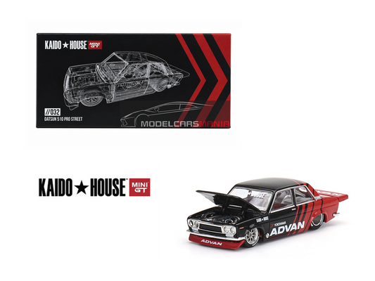 1/64 Kaido House x Mini GT Datsun 510 Pro Street Advan Yokohama Limited Edition KHMG032 SEALED
