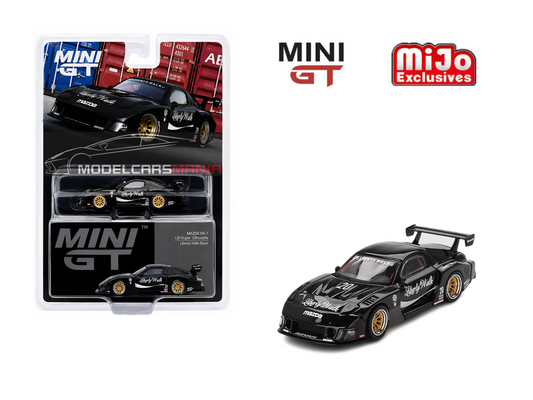 1:64 Mini GT #785 MAZDA RX-7 LB-Super Silhouette Liberty Walk Black Limited Edition mgt00785