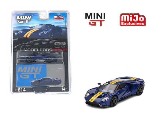 1/64 Mini GT #614 Ford GT Sunoco Blue Limited Edition mgt00614