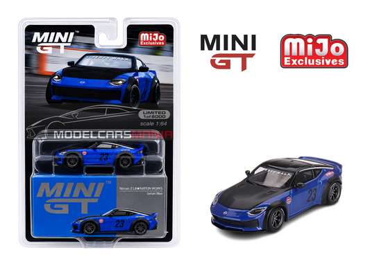 1/64 Mini GT #732 Nissan Z LB-NATION WORKS Serian Blue Limited Edition MGT00732