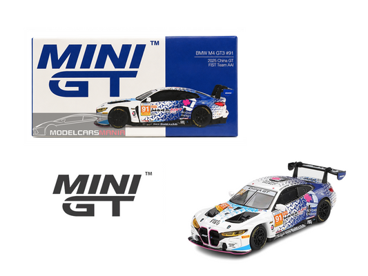 1/64 Mini GT #1108 BMW M4 GT3 #91 FIST Team AAI 2025 China GT Exclusive Limited Edition MGT01108