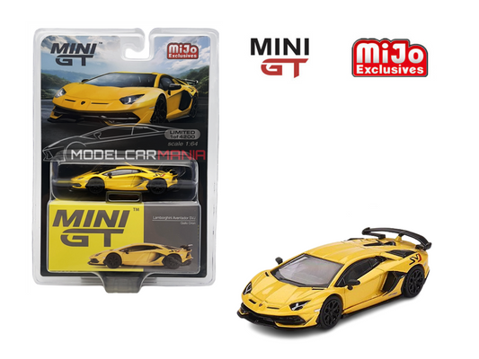 1:64 Mini GT #563 Lamborghini Aventador SVJ – New Giallo Orion Limited Edition mgt00563