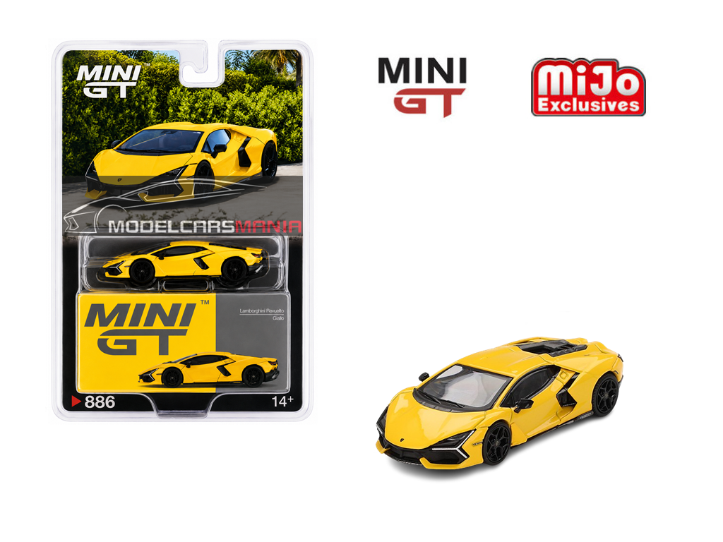 1:64 Mini GT #886 Lamborghini Revuelto Giallo Yellow Limited Edition MGT00886