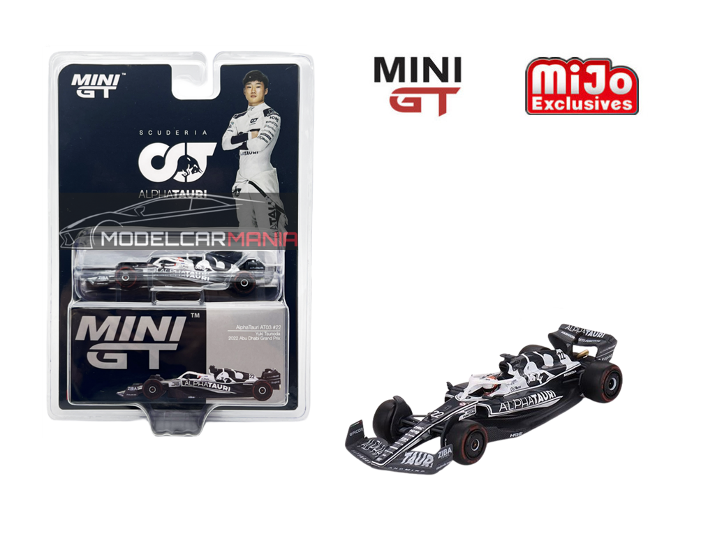 1:64 Mini GT #521 F1 AlphaTauri AT03 #22 Yuki Tsunoda 2022 F1 Limited Edition mgt00521