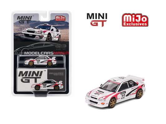 1:64 Mini GT #564 Subaru Impreza WRC98 1999 Rally Tour de Corse #22 Limited Edition mgt00564