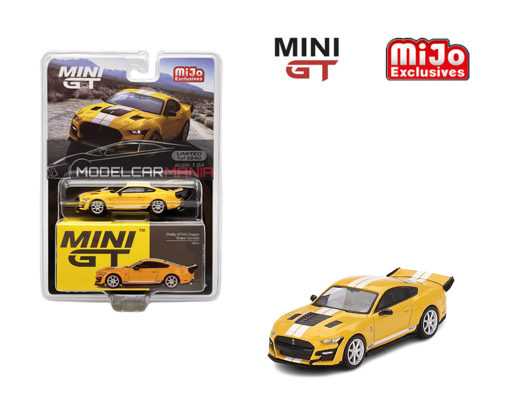 1:64 Mini GT #535 Shelby GT500 Dragon Snake Concept – Yellow Limited Edition mgt00535