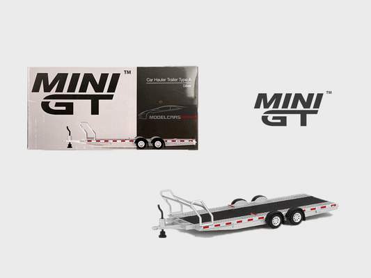 1:64 Mini GT Car Transport Trailer Silver Limited Edition MGTAC15