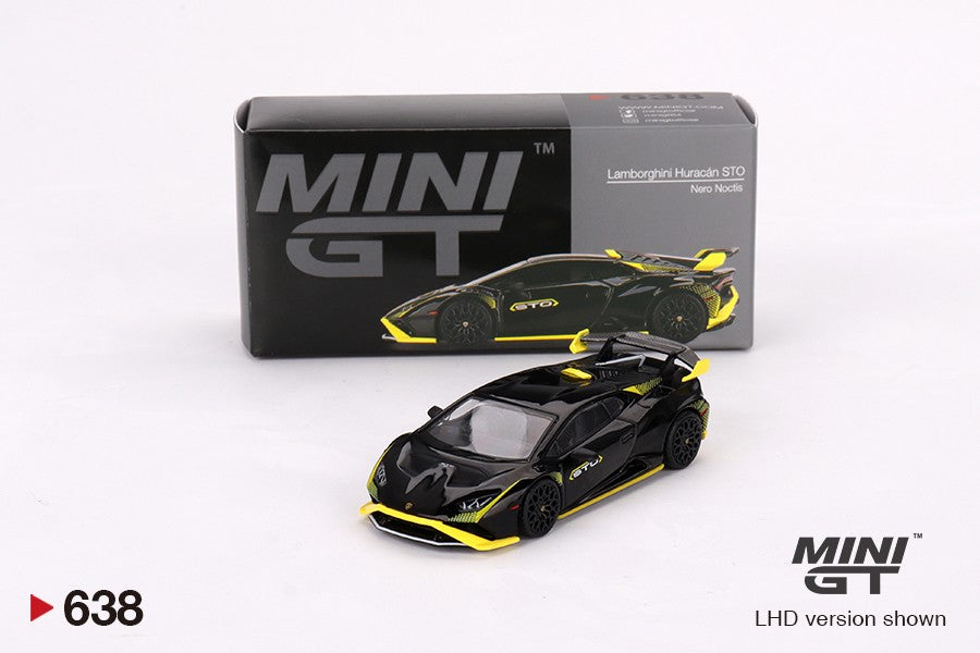 1:64 Mini GT #638 Lamborghini Huracán STO Nero Noctis Limited Edition MGT00638