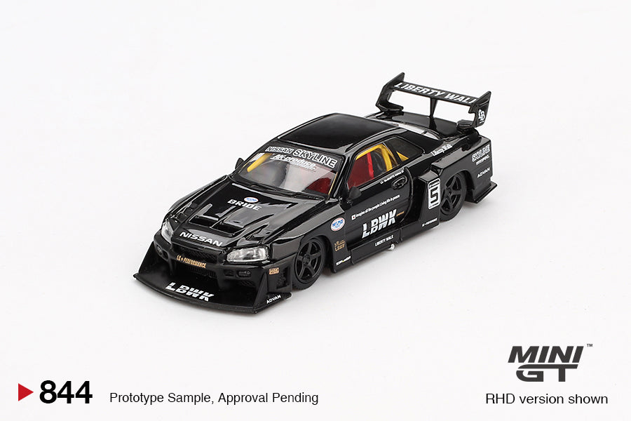 1/64 Mini GT #844 Nissan LB-ER34 Super Silhouette SKYLINE Black Limited Edition mgt00844