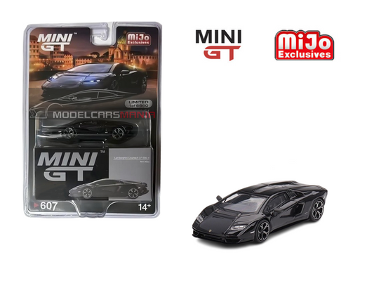 1:64 Mini GT #607 Lamborghini Countach LPI 800-4 – Nero Maia Limited Edition mgt00607