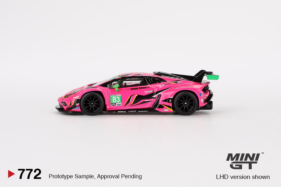 1:64 Mini GT #772 Lamborghini Huracan GT3 EVO2 #83 Iron Dames IMSA 2023 Daytona 24 Hrs Limited Edition mgt00772