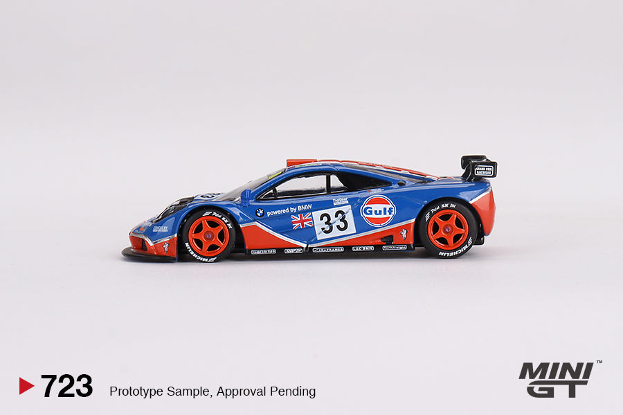 1:64 Mini GT #723 McLaren F1 GTR #33 1996 Le Mans 24Hr GULF Limited Edition mgt00723