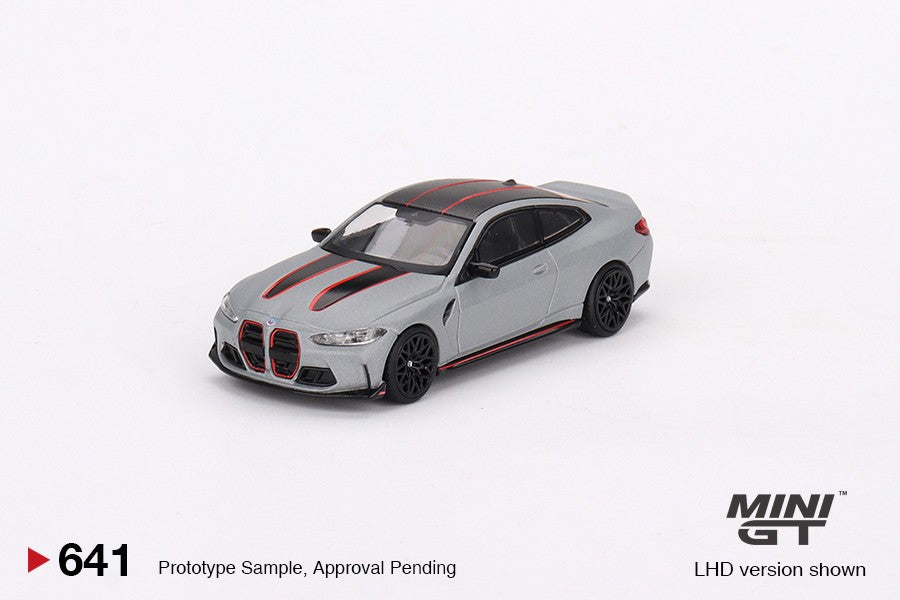 1:64 Mini GT #641 BMW M4 CSL (G82) Frozen Brooklyn Grey Metallic Limited Edition mgt00641