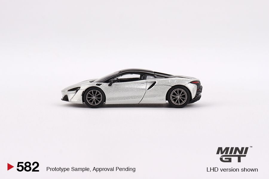1/64 Mini GT #582 McLaren Artura Ice Silver Limited Edition MGT00582
