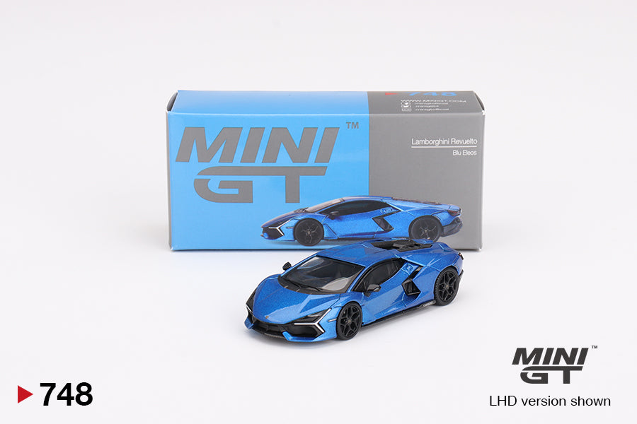 1/64 Mini GT #748 Lamborghini Revuelto  Blu Eleos Limited Edition mgt00748