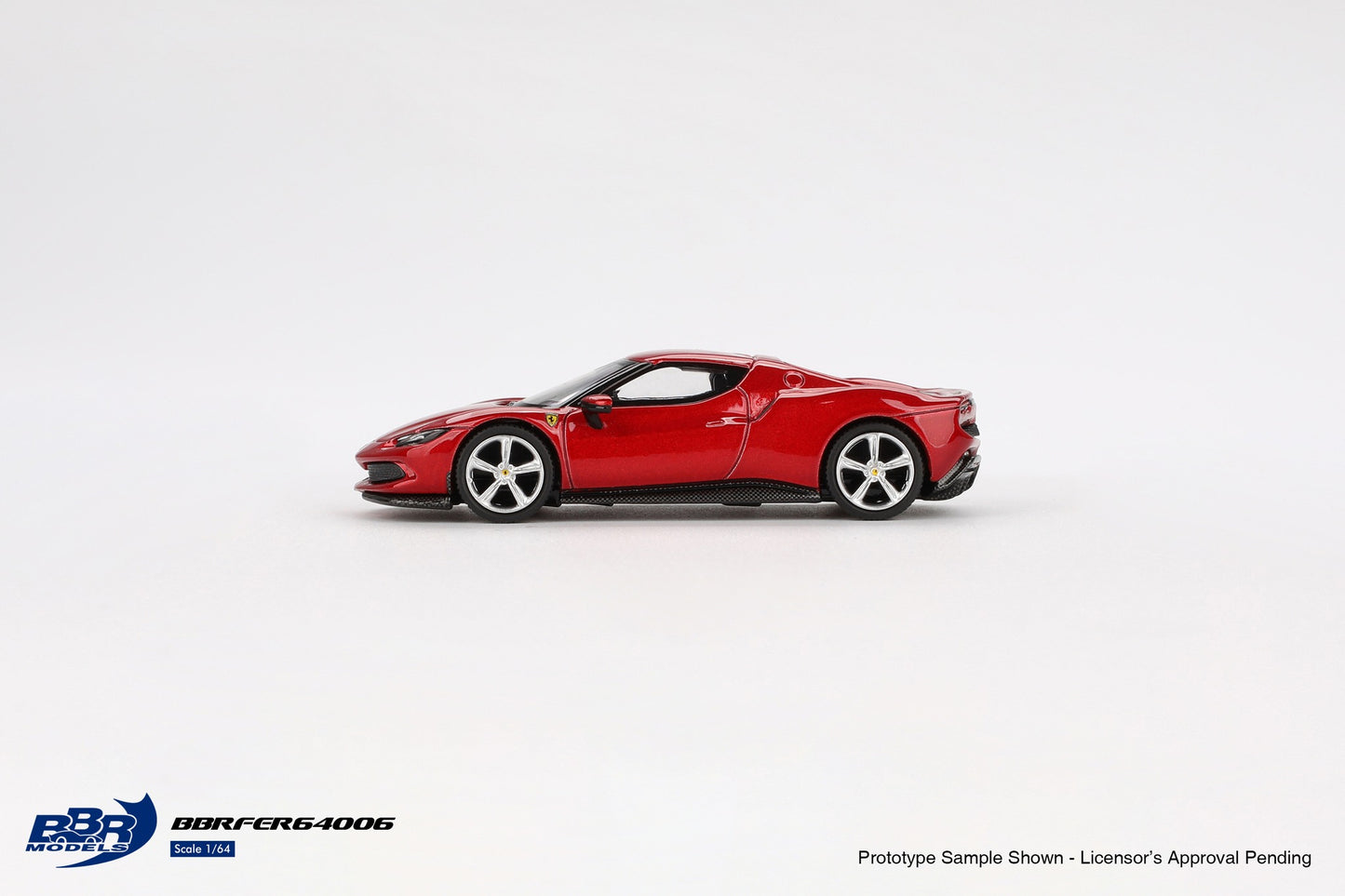1/64 BBR Models Ferrari 296 GTB Rosso Imola Limited Edition BBRFER64006