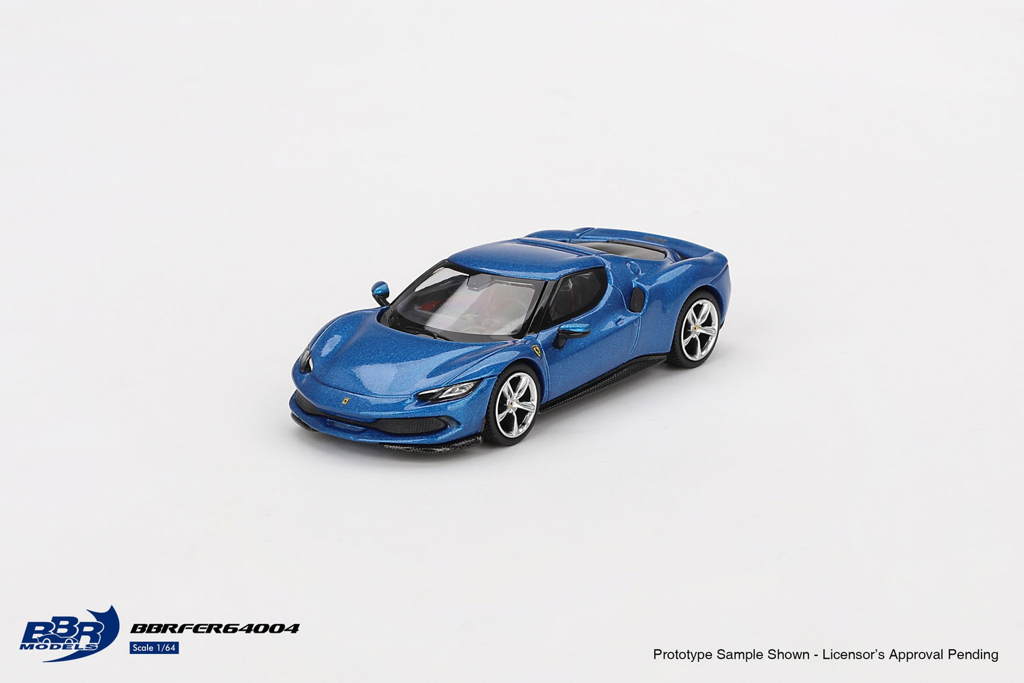 1/64 BBR Models Ferrari 296 GTB Blu Corsa Limited Edition BBRFER64004