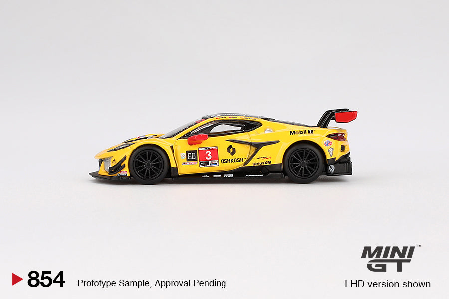1/64 Mini GT #854 Chevrolet Corvette Z06 GT3.R #3 Corvette Racing by Pratt Miller Motorsports 2024 IMSA Daytona 24 Hrs Limited Edition mgt00854