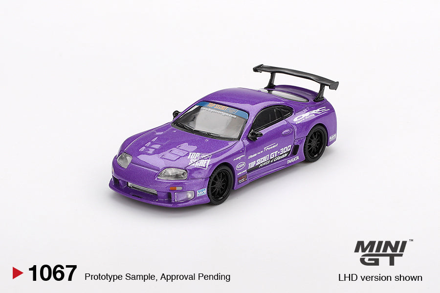 1:64 Mini GT #1067 Toyota Supra (A80) Top Secret GT-300 Purple Limited Edition mgt01067