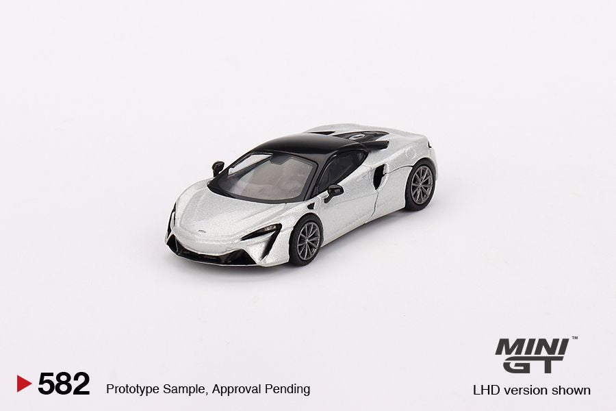 1/64 Mini GT #582 McLaren Artura Ice Silver Limited Edition MGT00582