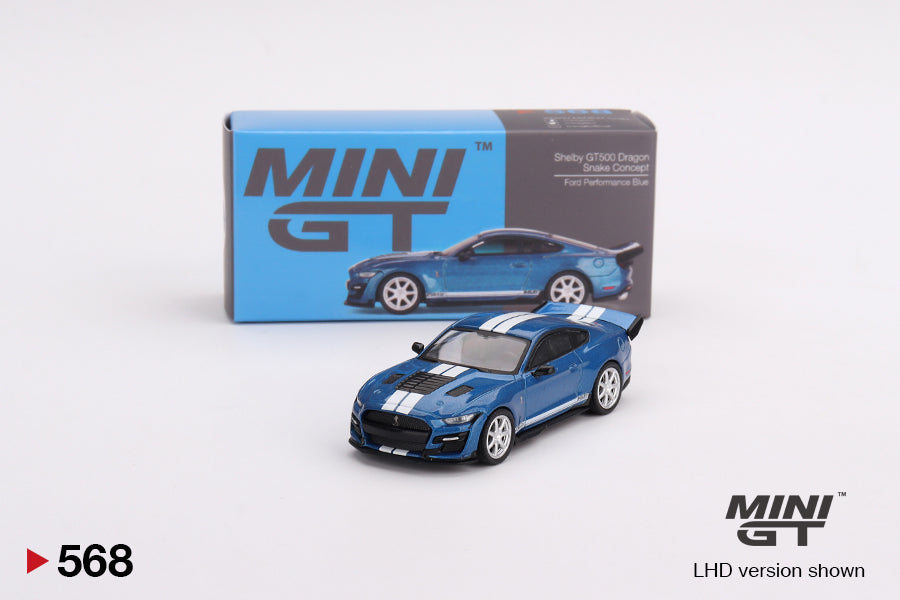 1:64 Mini GT #568 Shelby GT500 Dragon Snake Concept Ford Performance Blue Limited Edition mgt00568
