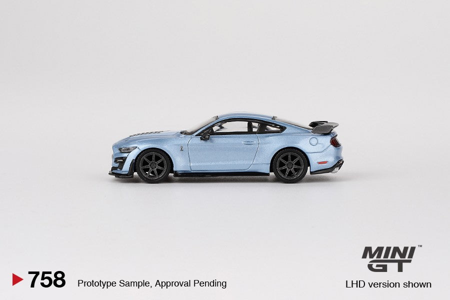 1:64 Mini GT #758 Ford Mustang Shelby GT500 Heritage Edition – blue Limited Edition mgt00758