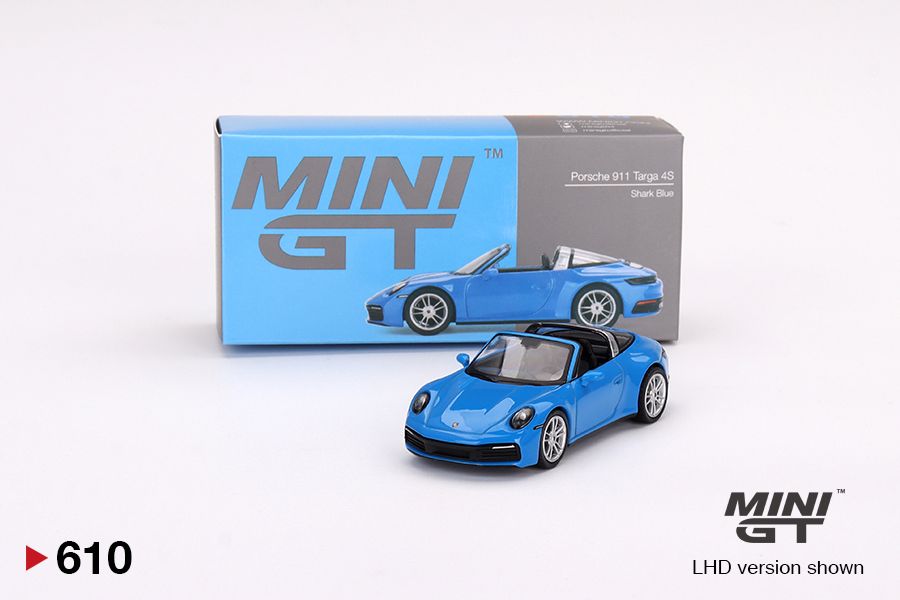 1/64 Mini GT #610 Porsche 911 Targa 4S – Shark Blue Limited Edition mgt00610