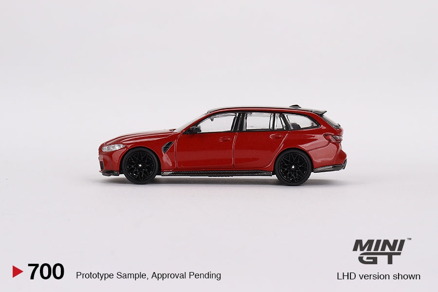 1:64 Mini GT #700 BMW M3 Competition Touring (G81) Toronto Red Metallic Limited Edition MGT00700