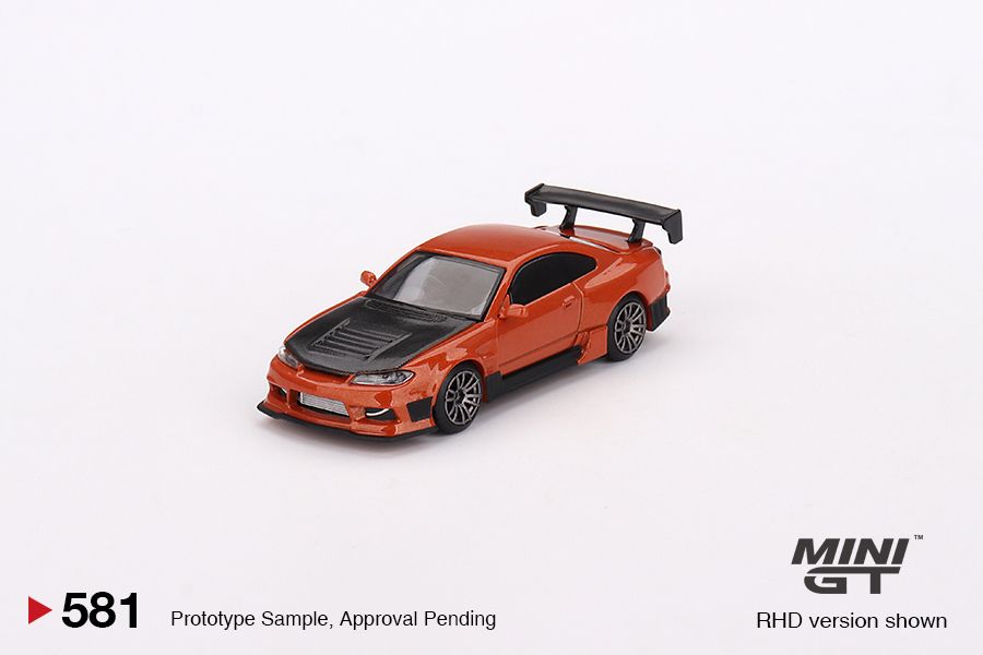1:64 Mini GT #581 Nissan Silvia S15 D-MAX Metallic Orange Limited Edition MGT00581